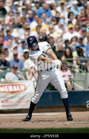 MILWAUKEE, WI - JUNE 22: Right fielder Nick Markakis #21 of the Baltimore  Orioles follows through on his swing at home plate against the Milwaukee  Brewers at Miller Park on June 22