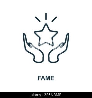 Fame line icon. Monochrome simple Fame outline icon for templates, web design and infographics Stock Vector