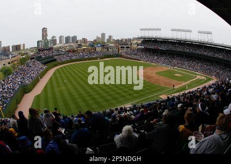 23 APRIL 2014: A general view from the new Rooftop portion of the upper right  field bleacher seats of Coors Field as the Rockies take on the Giants on a  Wednesday afternoon