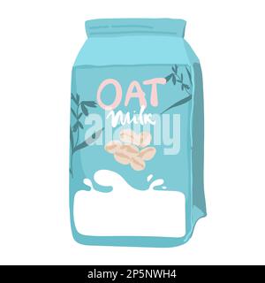 oat milk , icon cartoon vector. Vegetable milk. Vegetarian drink. Stock Vector