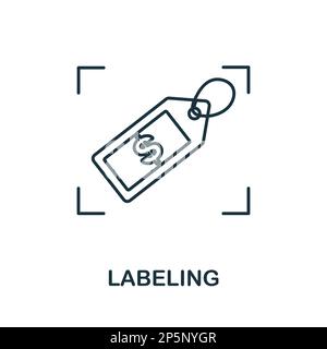 Labeling icon. Monochrome simple Labeling icon for templates, web ...