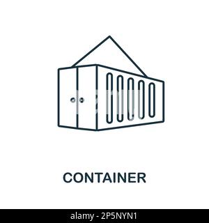 Container icon. Monochrome simple Container icon for templates, web ...