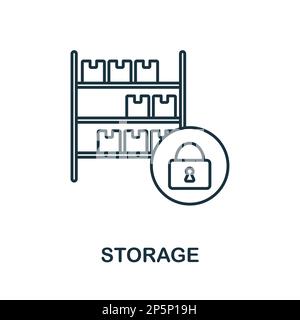 Storage line icon. Monochrome simple Storage outline icon for templates, web design and infographics Stock Vector