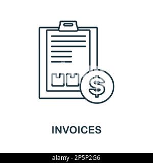 Invoices icon. Monochrome simple Invoices icon for templates, web ...