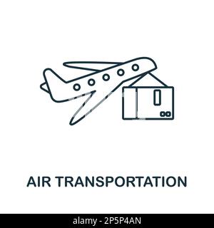 Air Transportation icon. Monochrome simple Air Transportation icon for ...