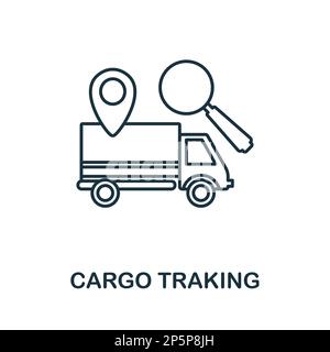 Cargo Traking line icon. Monochrome simple Cargo Traking outline icon for templates, web design and infographics Stock Vector