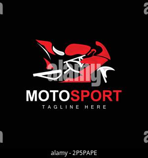 MotoSport Logo, Vector Motor, Automotive Design, Repair, Spare Parts, Motorcycle Team, Vehicle Buying and Selling, and Company Brand Stock Vector
