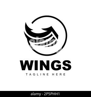 Wings Logo, Phoenix Logo, Bird Wing Vector, Template Illustration, Wing Brand Design Stock Vector