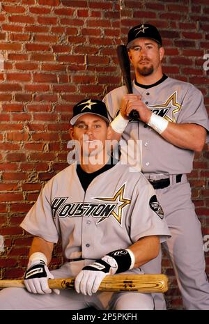 Houston Astros Craig Biggio poses for a portrait with Jeff Bagwell
