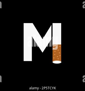 Letter L Smoke Logo Concept With Cigarette Icon. Tobacco Logo Vector
