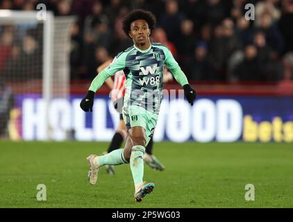 London, England, 6th March 2023. Willian of Fulham during the Premier League match at Gtech Community Stadium, London. Picture credit should read: Paul Terry / Sportimage Stock Photo