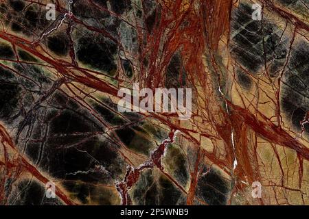 Excellent Rainforest Green Extra - marble background, texture in beautiful dark tone for your interior. Stock Photo