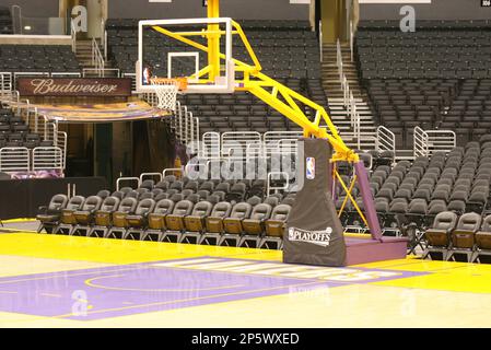 A look at Staples Center home of the Los Angeles Lakers, Los Angeles Kings, Los  Angeles Clippers and Los Angeles Sparks in downtown Los Angeles CA. (AP  Photo/Kevin Reece Stock Photo 