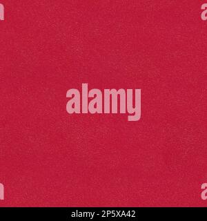 Bright mate red leather texture. Seamless matt square background, tile ready. Stock Photo