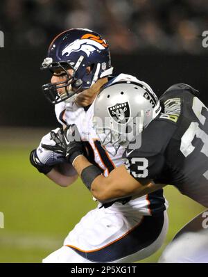 Denver Broncos Tight End Joel Dreessen, Right, Celebrates His Touchdown ...