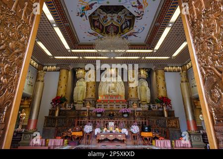 Keelung, Taiwan - February 16, 2023: Fo Guang Shan Ji Le Temple is a Buddhist temple in Keelung, Taiwan. Stock Photo