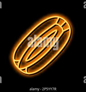 carrot seed neon glow icon illustration Stock Vector