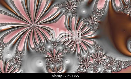 Abstract fractal background. Rainbow, pearlescent glow wallpaper. Digital geometry ornament. Explosion of color energy.Decorative and magic esoteric s Stock Photo