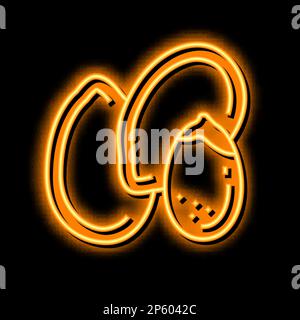 pumpkin seed neon glow icon illustration Stock Vector