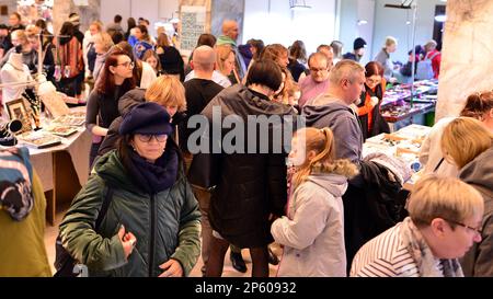 Warsaw, Poland. 5 March 2023. Warsaw Mineral Expo 2023. People are looking and buying things at the stands. Stock Photo