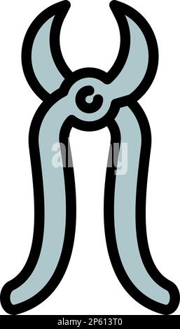 Carpenter pliers icon outline vector. Carpentry tool. Table power Stock Vector