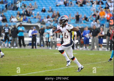 Denver Broncos free safety Rahim Moore (26) intercepts a ball