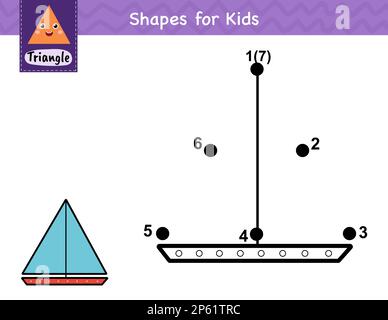 Sailboat Coloring Page for Kids Stock Vector Image &amp; Art - Alamy