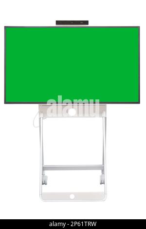 New modern digital presentation screen with camera on top and chromakey copy space Stock Photo