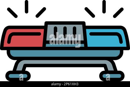 Police flashlight icon outline vector. Law guard. Digital uniform Stock Vector