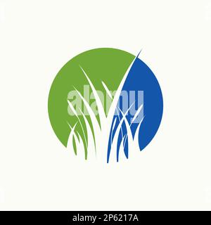 Logo design graphic concept creative premium free vector stock unique weed or tares inside circle block letter word O font. Related to nature or wild Stock Vector