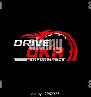 Logo design graphic concept creative abstract premium free vector stock unique speedometer flame fire high top fast. Related to automotive car sport Stock Vector