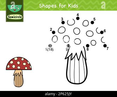 Connect the dots and draw a cute circle. Dot to dot number game for ...