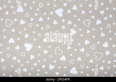 Hearts background on brown paper texture. Concept love , Valentine day Stock Photo