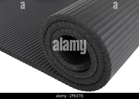 Yoga mat isolated on white background Stock Photo