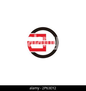 letter ad geometric line logo vector Stock Vector