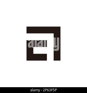 letter ca square geometric line simple logo vector Stock Vector