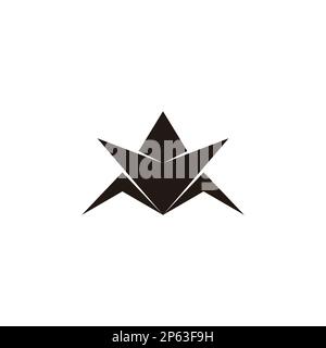 triangle paper origami symbol logo vector Stock Vector