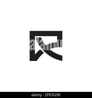 letter rl linked geometric line logo vector Stock Vector