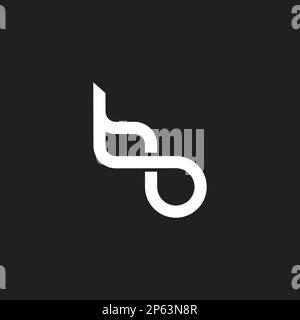 letter tb abstract infinity line logo vector Stock Vector