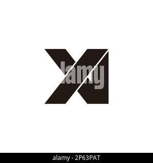 letter xv simple monogram geometric logo vector Stock Vector