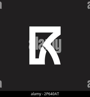 letter rk linked line abstract logo vector Stock Vector