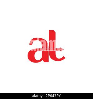 letter ta abstract simple arrow movement logo vector Stock Vector