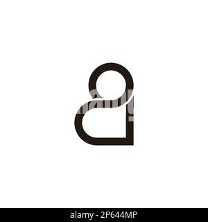 letter 2d loop line geometric logo vector Stock Vector
