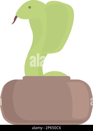 Snake box icon cartoon vector. Cute charmer. Indian man. Snake box icon ...