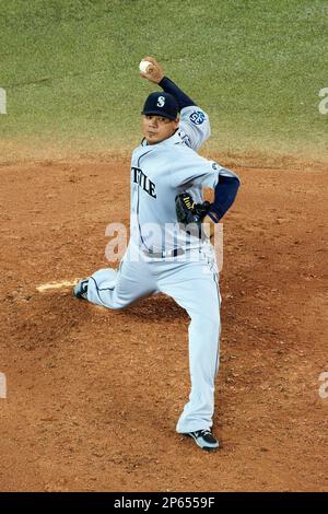 Felix Hernandez Game-Used 4th of July Jersey 2015