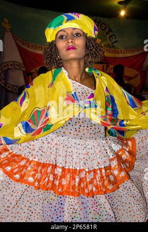 Dancer, Folklore, Addis Ababa, Ethiopia Stock Photo