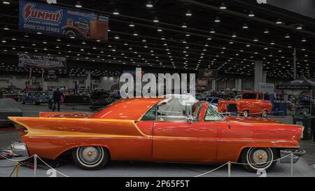 DETROIT, MI/USA - February 24, 2023: A 1957 Lincoln Premier interpretation, at Detroit AutoRama. Stock Photo