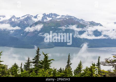 Flight-seeing from Haines over the Fairweather Range in Glacier Bay National Park, Southeast Alaska, United States of America, North America Stock Photo