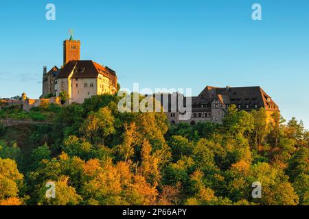 Wartburg Castle near Eisenach, Thuringian Forest, Thuringia, Germany, Europe Stock Photo