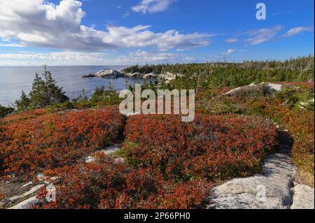 Crystal Crescent Beach Provincial Park in Autumn, Nova Scotia, Canada, North America Stock Photo